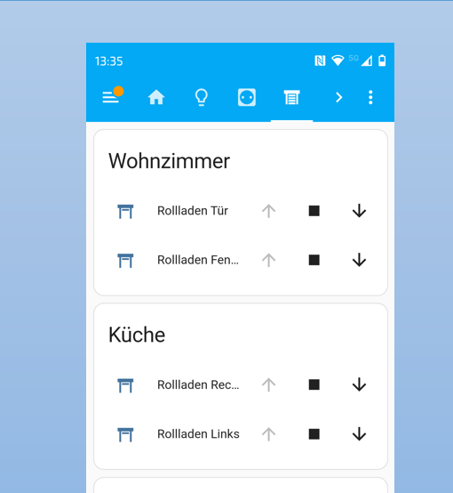 Bild der Home Assistant App